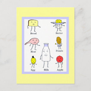 Vintage Foods Custom Recipe Card Postcard