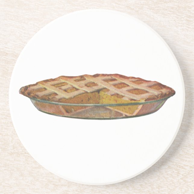 Vintage Foods, Dessert, Thanksgiving Pumpkin Pie Coaster (Front)