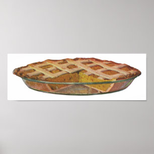 Vintage Foods, Dessert, Thanksgiving Pumpkin Pie Poster