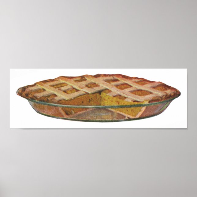 Vintage Foods, Dessert, Thanksgiving Pumpkin Pie Poster (Front)