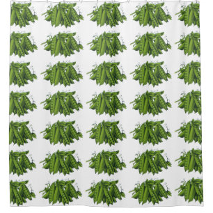 Vintage Foods, Green Leaf Lettuce Vegetables Shower Curtain