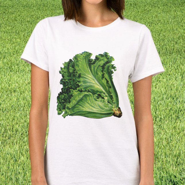 Vintage Foods, Green Leaf Lettuce Vegetables T-Shirt (Creator Uploaded)