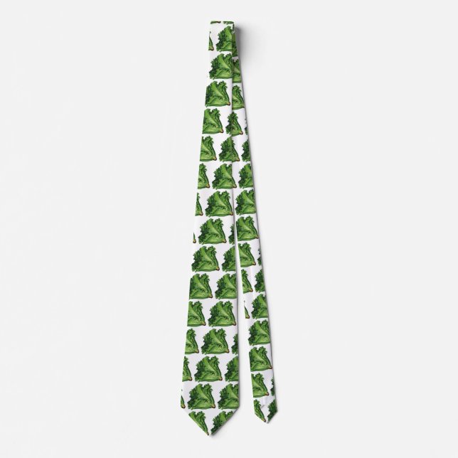 Vintage Foods, Green Leaf Lettuce Vegetables Tie (Front)
