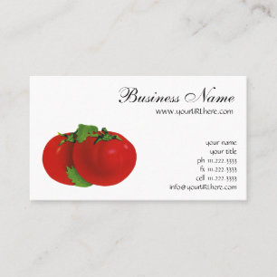 Vintage Foods, Organic Red Ripe Heirloom Tomato Business Card
