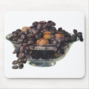 Vintage Foods, Walnuts and Almonds, Fruit and Nuts Mouse Pad