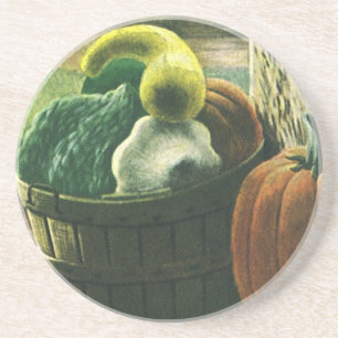 Vintage Foods, Winter Squash, Pumpkin and Apples Coaster