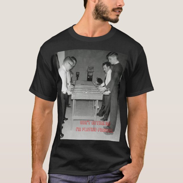 VINTAGE FOOSBALL FUZBOLL PHOTO table FOOTBALL T-Shirt (Front)
