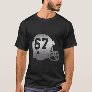 Vintage Football 67 Jersey Number T-Shirt