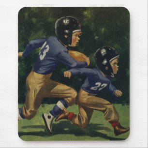 Vintage Football, Children, Boys Playing Sports  Mouse Pad