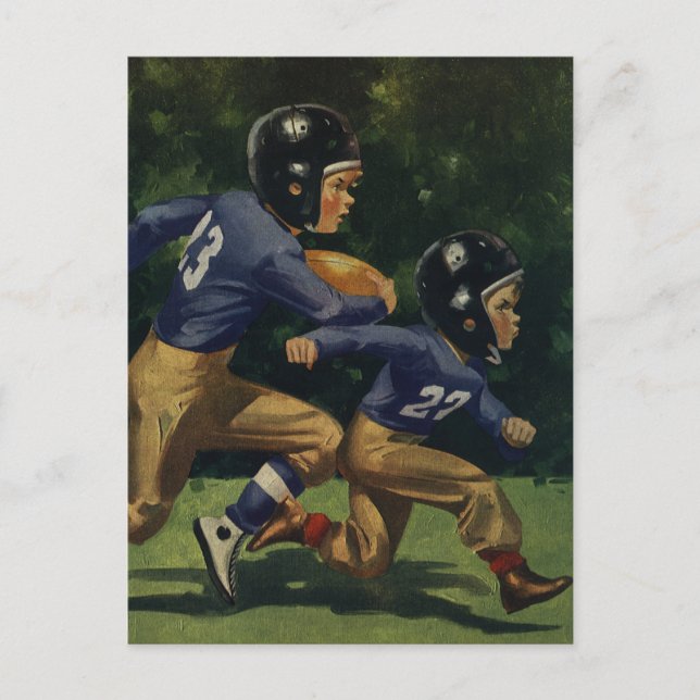 Vintage Football, Children, Boys Playing Sports  Postcard (Front)