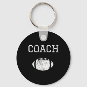 Vintage Football Coach Graphic Novelty Key Ring