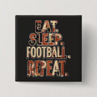 Vintage Football Fan Design | Retro Soccer Graphic 15 Cm Square Badge