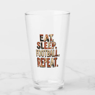 Vintage Football Fan Design Retro Soccer Graphic Glass