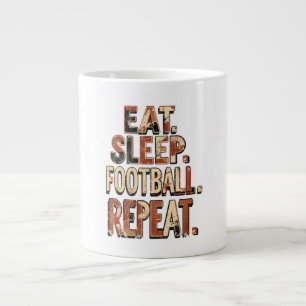 Vintage Football Fan Design Retro Soccer Graphic Large Coffee Mug
