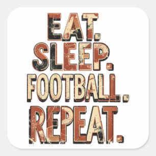 Vintage Football Fan Design   Retro Soccer Graphic Square Sticker