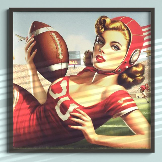 Vintage Football Girl Poster (Creator Uploaded)