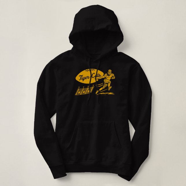 Vintage Football - Hamilton Tiger-Cats (Yellow Tig Hoodie (Design Front)