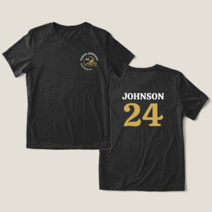 Vintage Football Helmet Custom Name and Number Tri-Blend Shirt