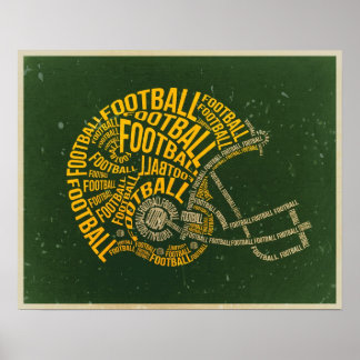 Vintage Football Helmet Poster