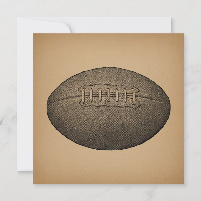 Vintage Football Illustrated Antique Sports Art Card (Front)