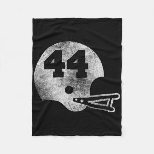 Vintage Football Jersey Number 44 Player Number Fleece Blanket
