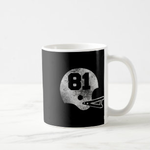 Vintage Football Jersey Number 81 Player Number Coffee Mug