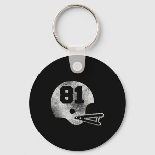 Vintage Football Jersey Number 81 Player Number Key Ring