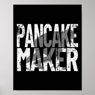 Vintage Football Player Meme Lineman Pancake Maker Poster