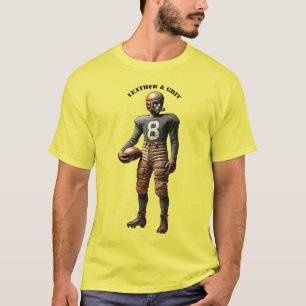 Vintage Football Player with a Leather Helmet URM T-Shirt