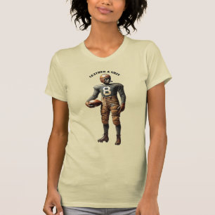 Vintage Football Player with a Leather Helmet URM T-Shirt
