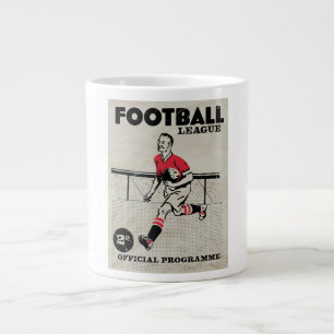 Vintage Football programme Large Coffee Mug