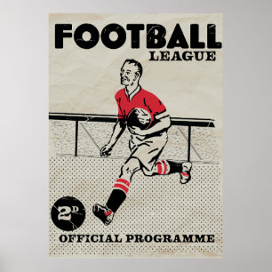 Vintage Football programme Poster