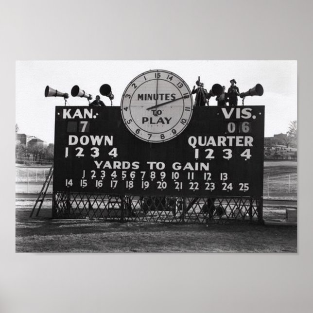 Vintage Football Scoreboard office decor man cave  (Front)