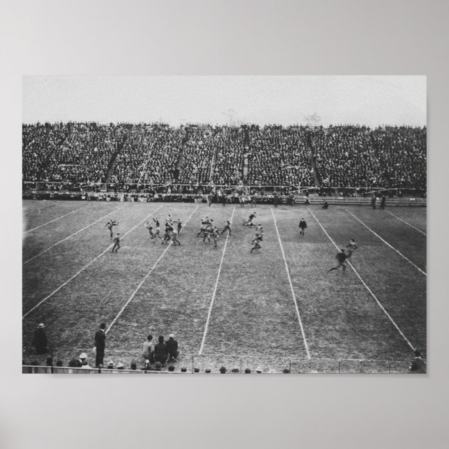 Vintage Football Stadium Poster Office Décor (Front)