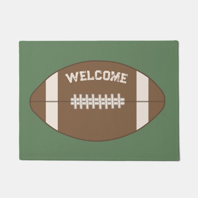 Vintage Football Welcome Doormat Rug (Front)