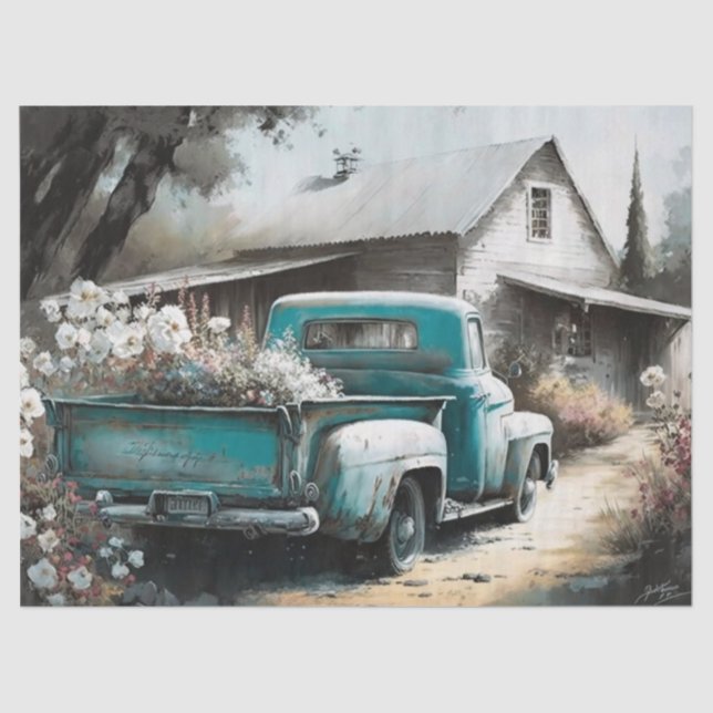 Vintage Ford Truck Tissue Paper (Front)