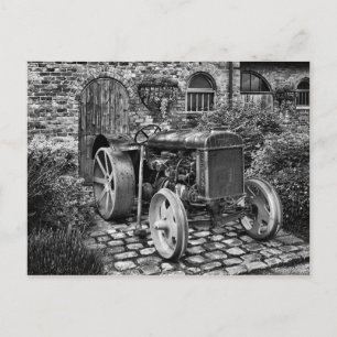 Vintage Fordson Tractor, Bredbury Hall Postcard