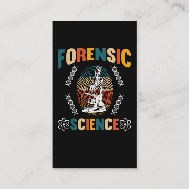 Vintage Forensic Science Fingerprint Detective Business Card (Front)