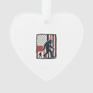 Vintage Forest Creature Flag Vector Shirt Design_1 Ornament