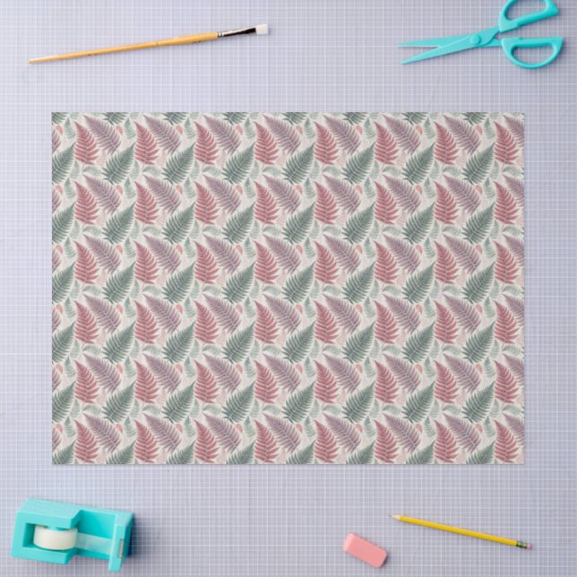 Vintage Forest Ferns Botanical Print Tissue Paper (Craft)