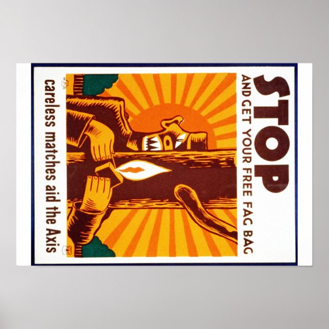 Vintage Forest Fire Prevention WPA Poster (Front)