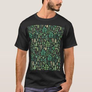 Vintage Forest Floral Seamless Design T-Shirt