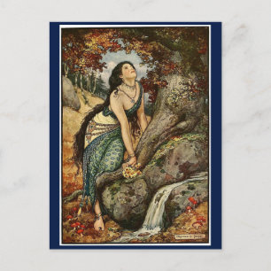 Vintage Forest Gypsy Postcard
