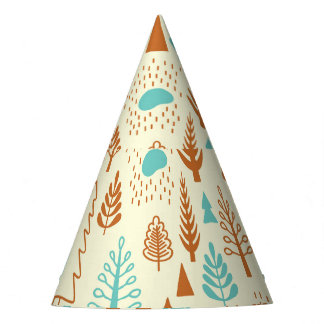 Vintage Forest: Timeless Natural Pattern. Party Hat
