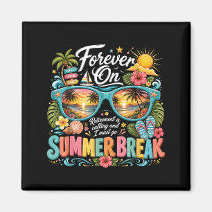 Vintage Forever On Summer Break Tropical Beach Magnet
