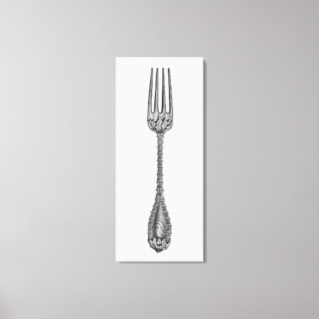 Vintage Fork Canvas Print (Front)