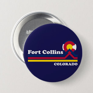 Vintage Fort Collins Colorado 7.5 Cm Round Badge