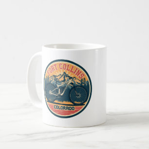 vintage fort colllins colorado mountain biking gif coffee mug