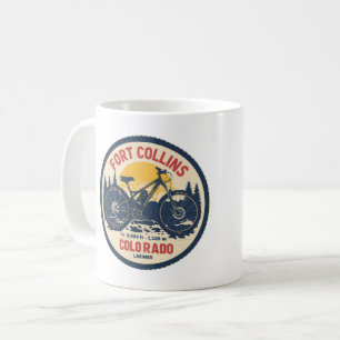 vintage fort colllins colorado mountain biking gif coffee mug