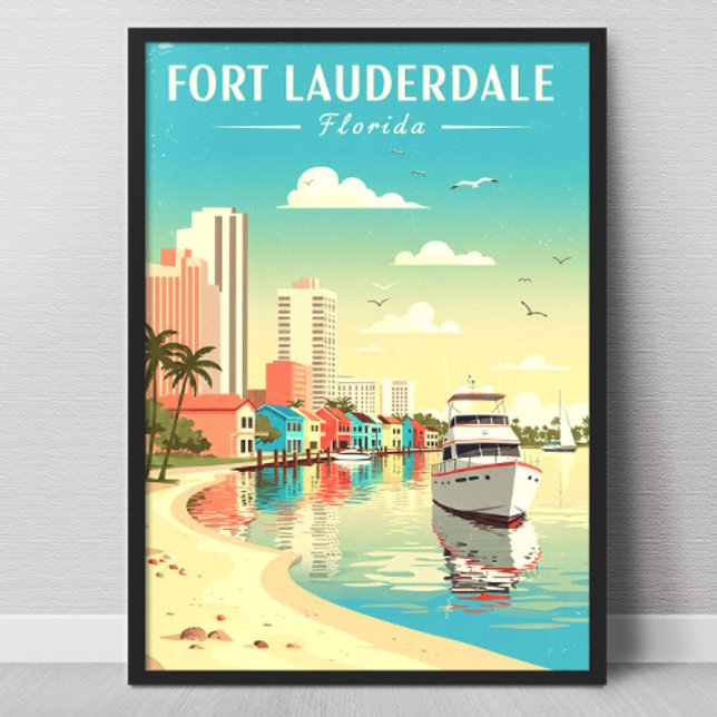 Vintage Fort Lauderdale Florida Poster (Creator Uploaded)